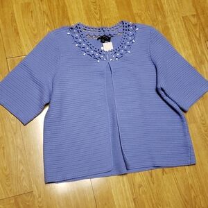 NWT Josephine periwinkle cardigan XL